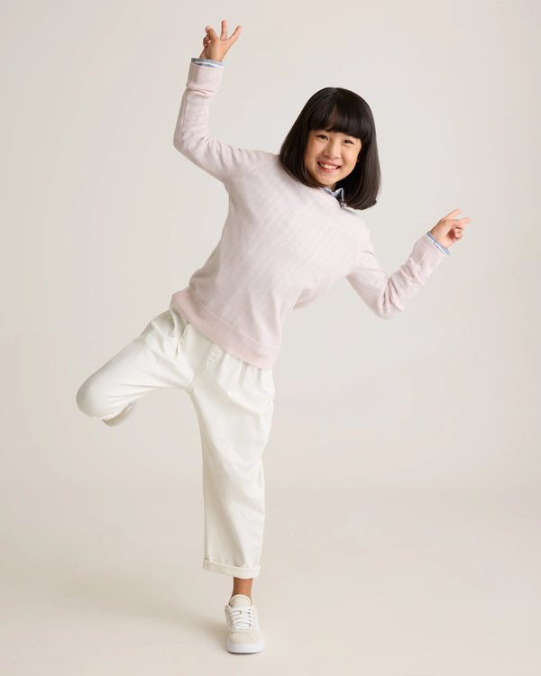 Washable Cashmere Crewneck Sweater - 6 / Heather Grey