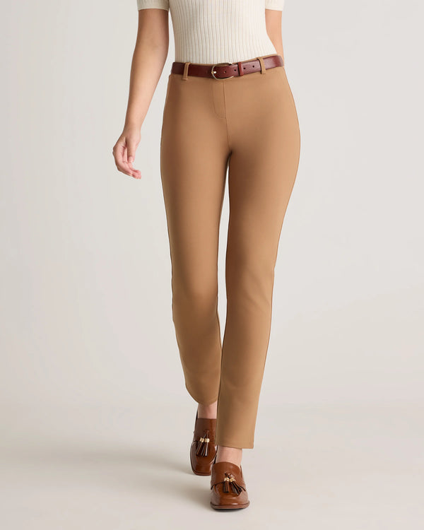Ultra-Stretch Ponte Straight Leg Pants - XS / Morel Grey
