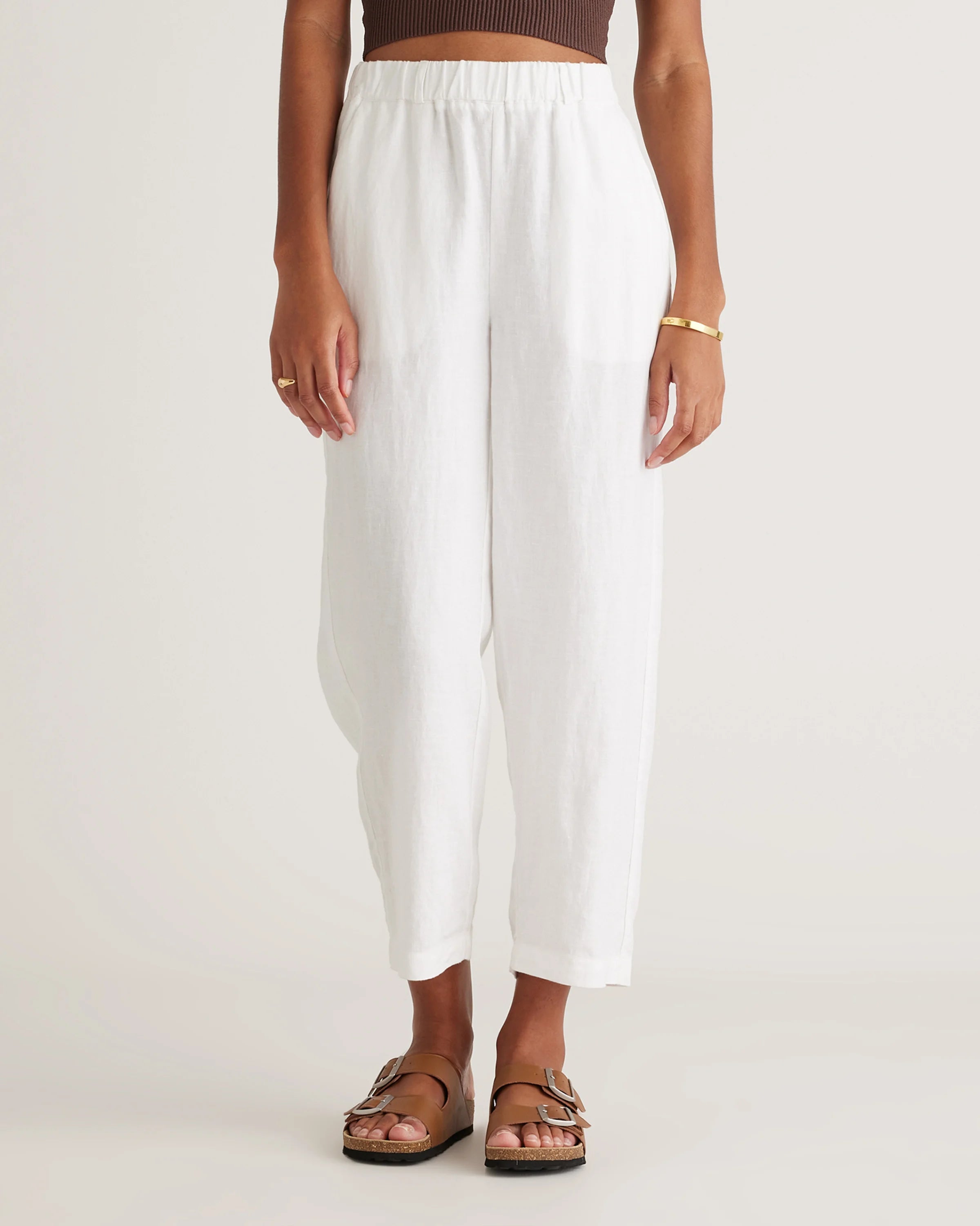 100% European Linen Pants - XS / White Secondary image