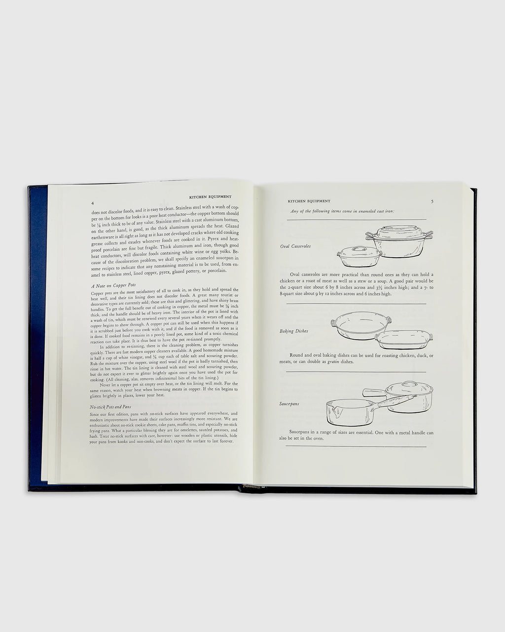 Julia Child Mastering the Art of French Cooking Navy Leather Bound Book - One Size / No Color