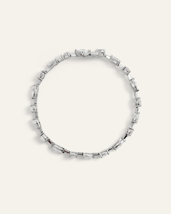 14K Gold Lab Grown Diamond Mixed Shape Tennis Bracelet - 6.5" / Yellow Gold
