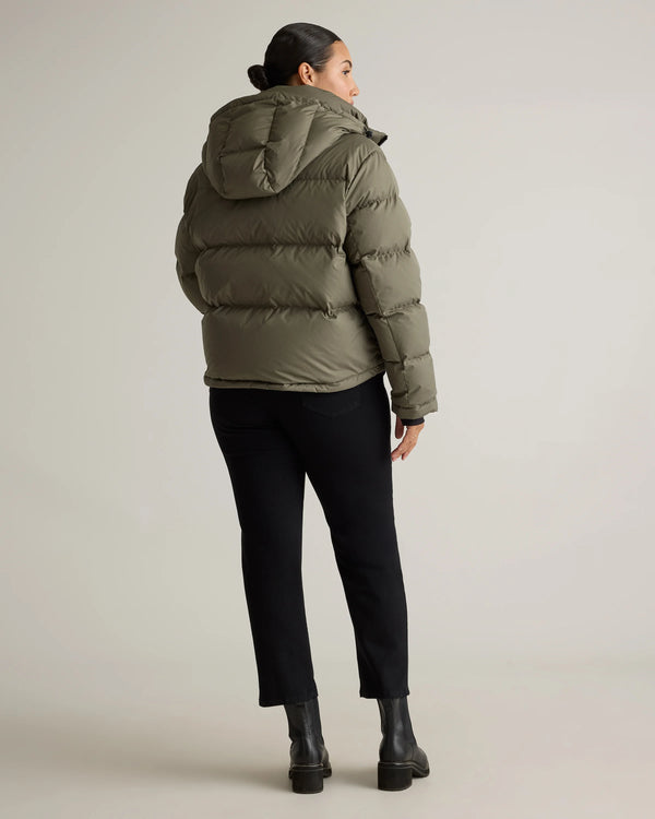Responsible Down Cropped Puffer Jacket - XS / Shiny Black