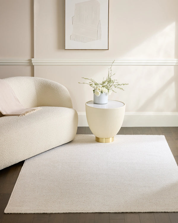 Ophelia Cotton-Blend Performance Rug - 5'3" x 7'6" / Beige