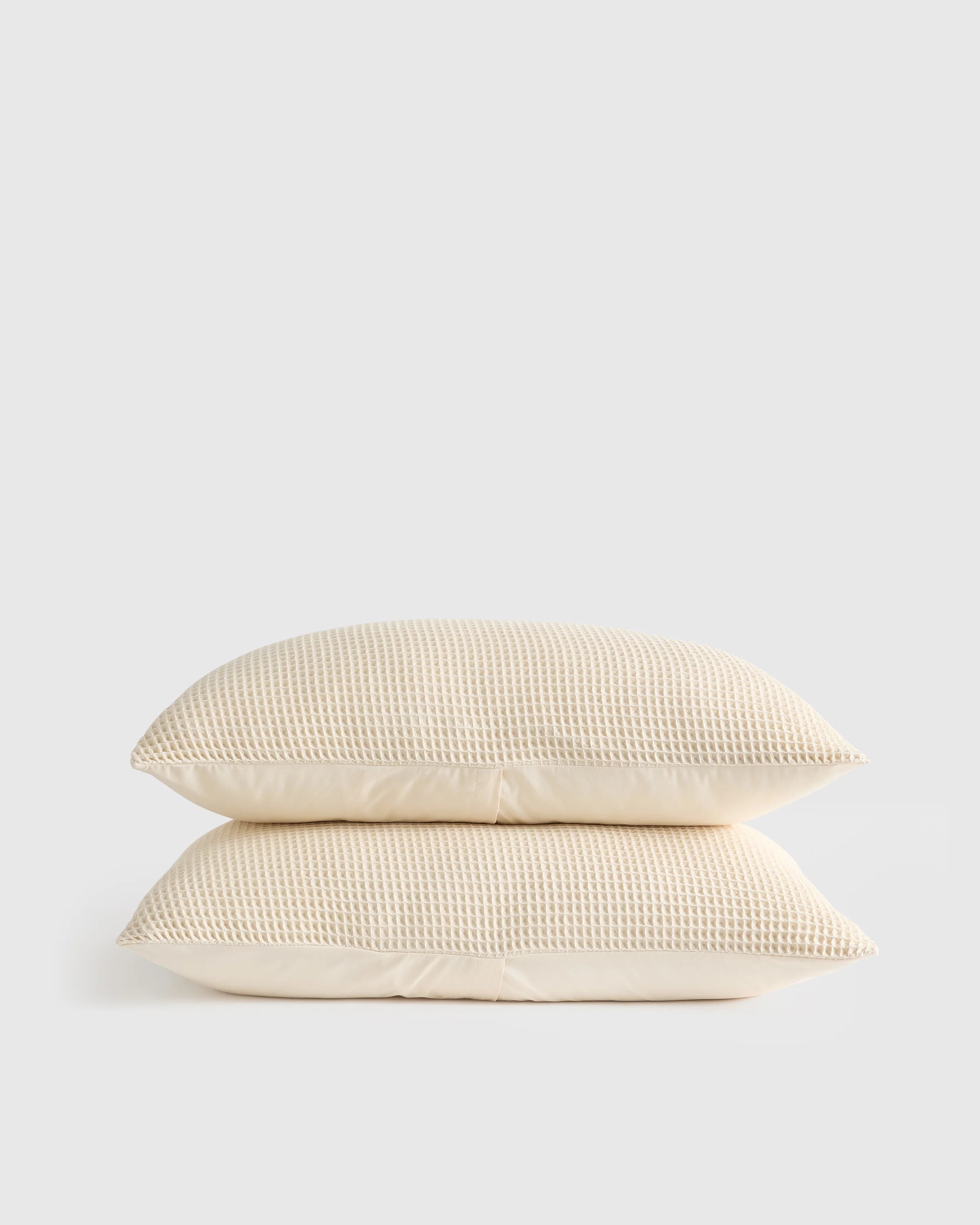 Organic Waffle Sham Set - Standard / White Secondary image