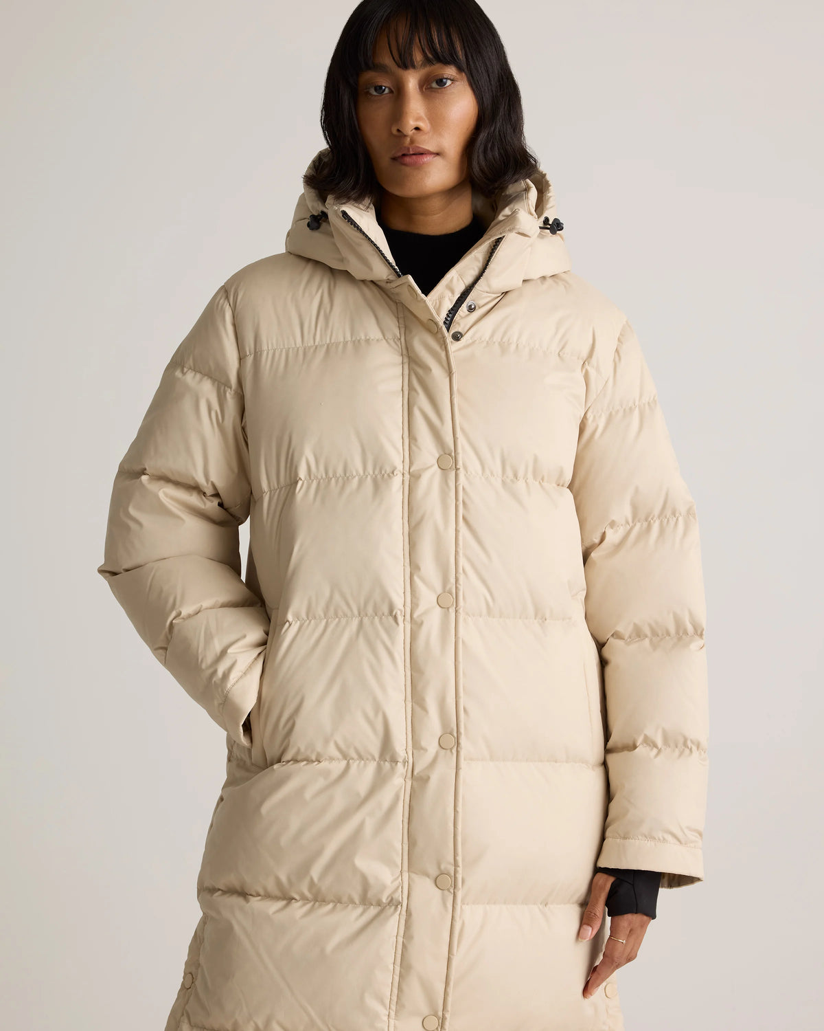 Responsible Down Long Puffer Jacket - XS / Black
