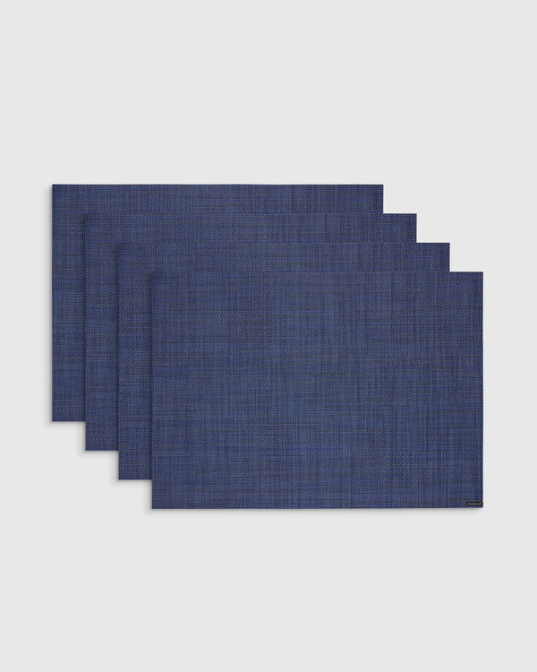 Mini Basketweave Easy-Care Rectangular Placemat, Set of 4 by Chilewich - One Size / Parchment