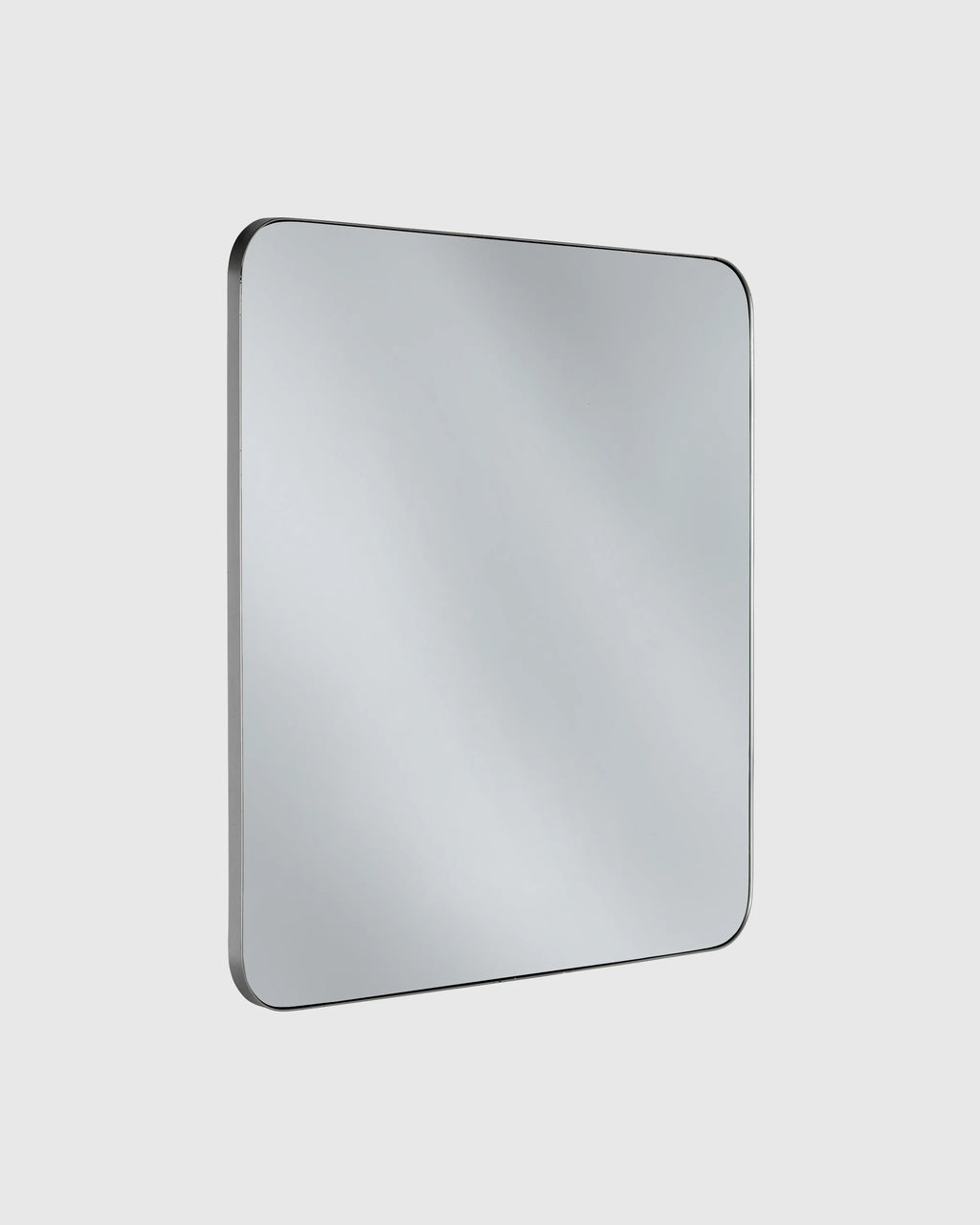 Square Metal Framed Wall Mirror - One Size / Black Metal Frame
