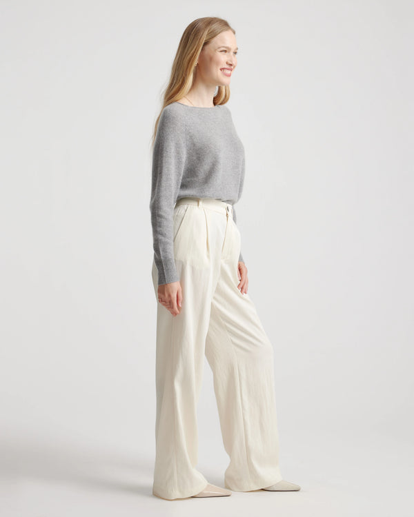 Mongolian Cashmere Boatneck Sweater - XS / Black
