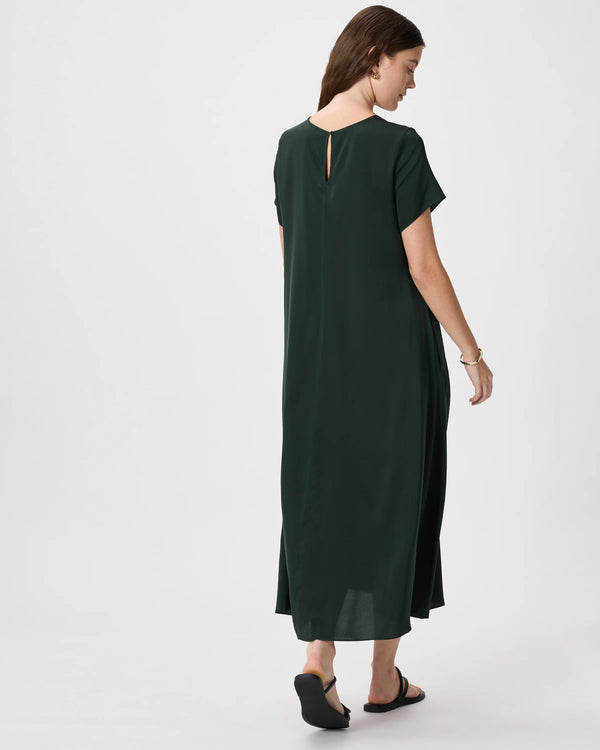 Washable Stretch Silk Voluminous Maxi Dress - XS / Moonstone Blue