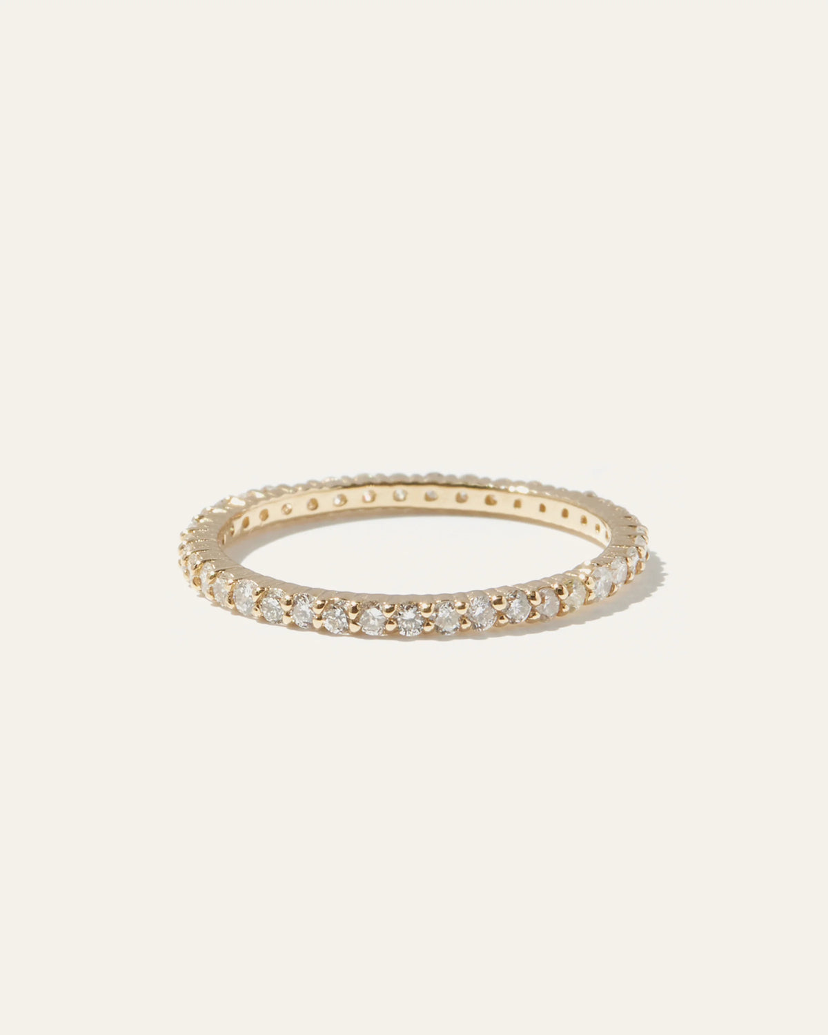 Diamond Shared Prong Eternity Band - 4 / Yellow Gold Main image