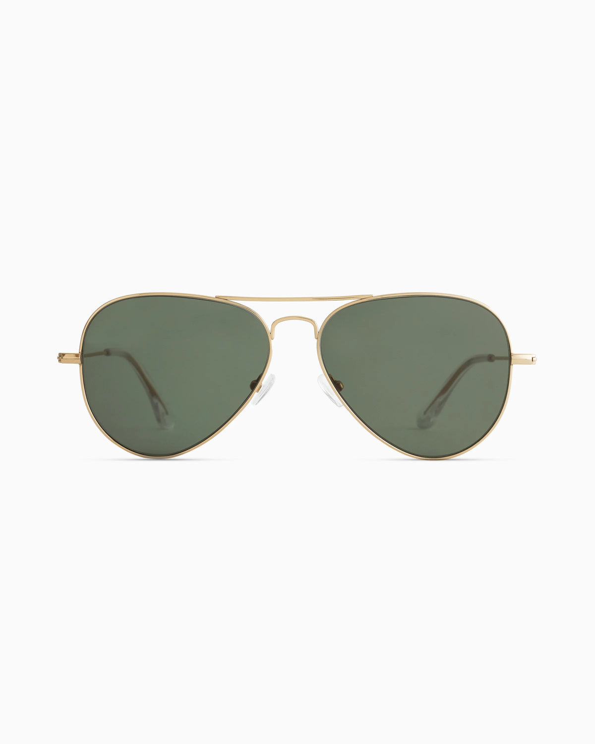 Halston Polarized Stainless Steel Aviator Sunglasses - One Size / Gold with Green lens