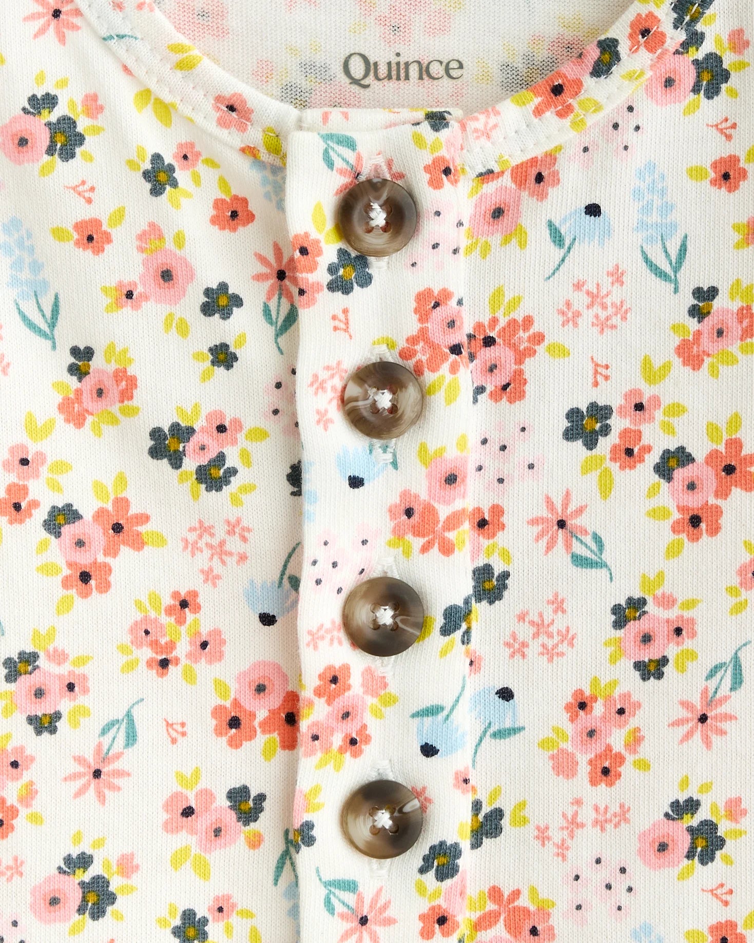 100% Organic Cotton Romper - 2T / Multi Floral Secondary image
