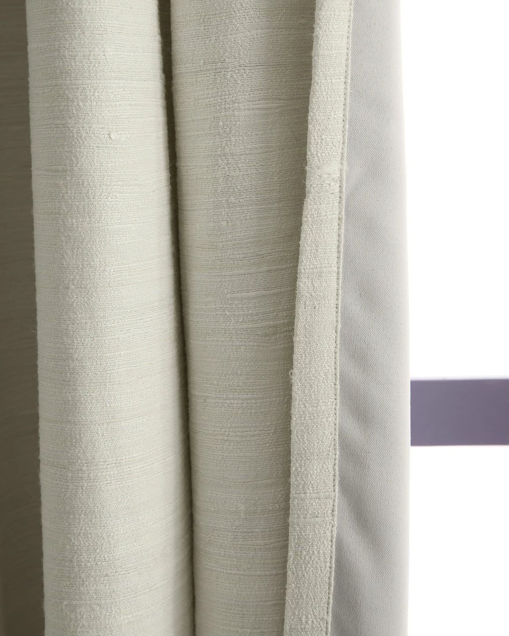 Raw Silk Room Darkening Curtain - Single Panel - 48x84 / Ivory