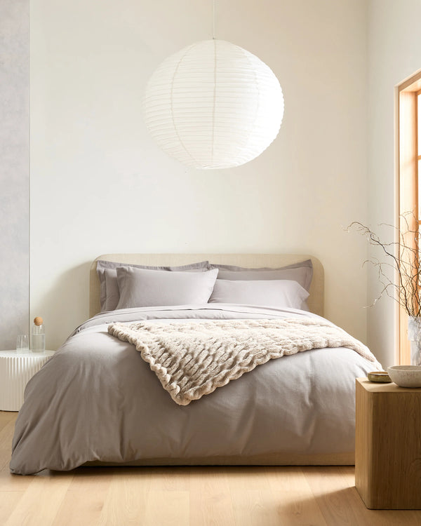 Luxury Organic Flannel Sham Set - Standard / Grey