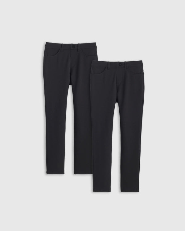 Ultra-Stretch Ponte Skinny Pants 2-Pack - 2T / Black