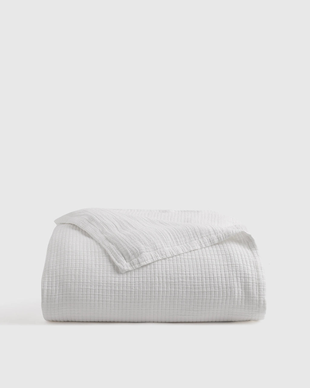 Organic Ribbed Cotton Coverlet - Twin / Toffee