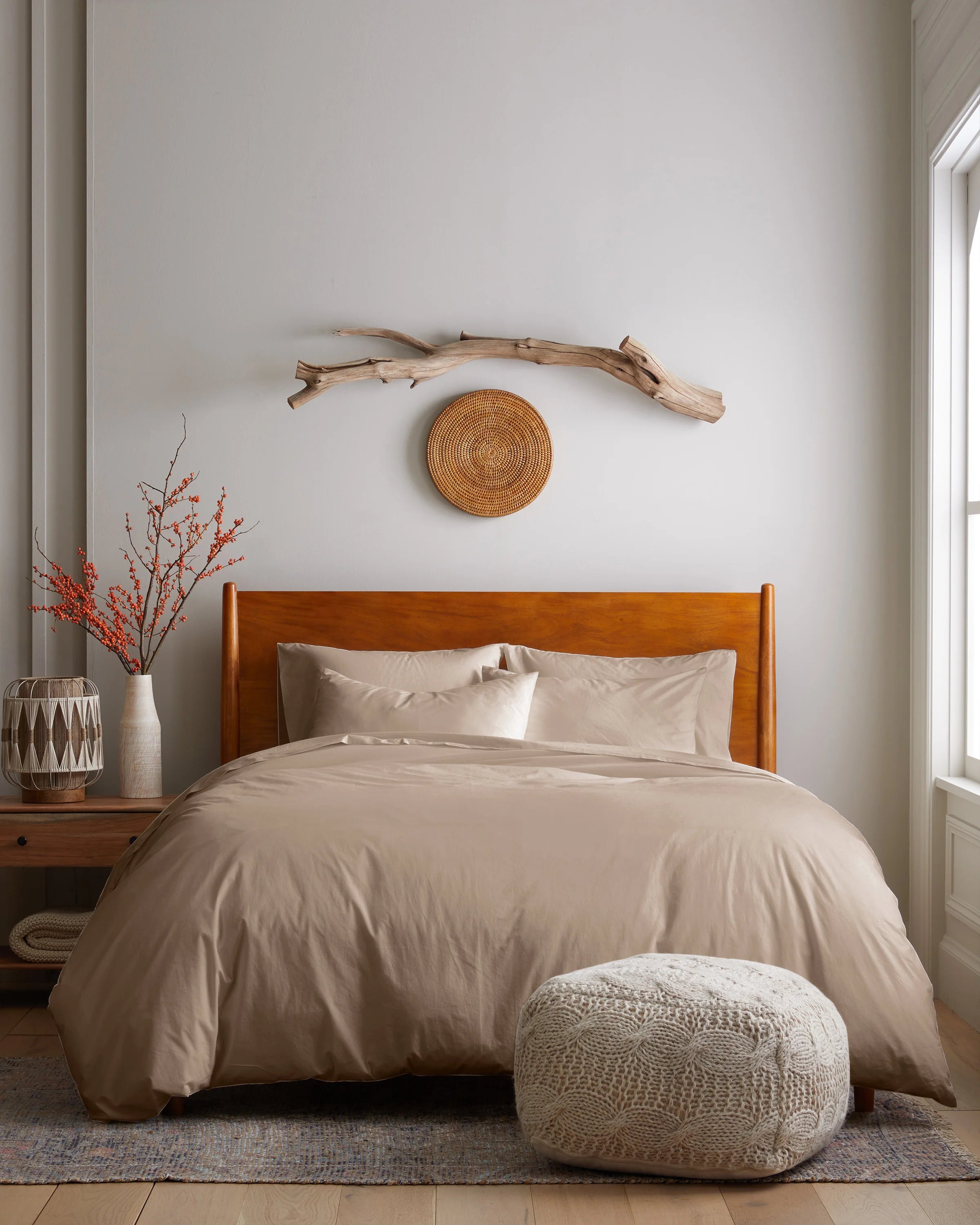 Organic Brushed Cotton Duvet Cover Set - Twin / Toffee Secondary image