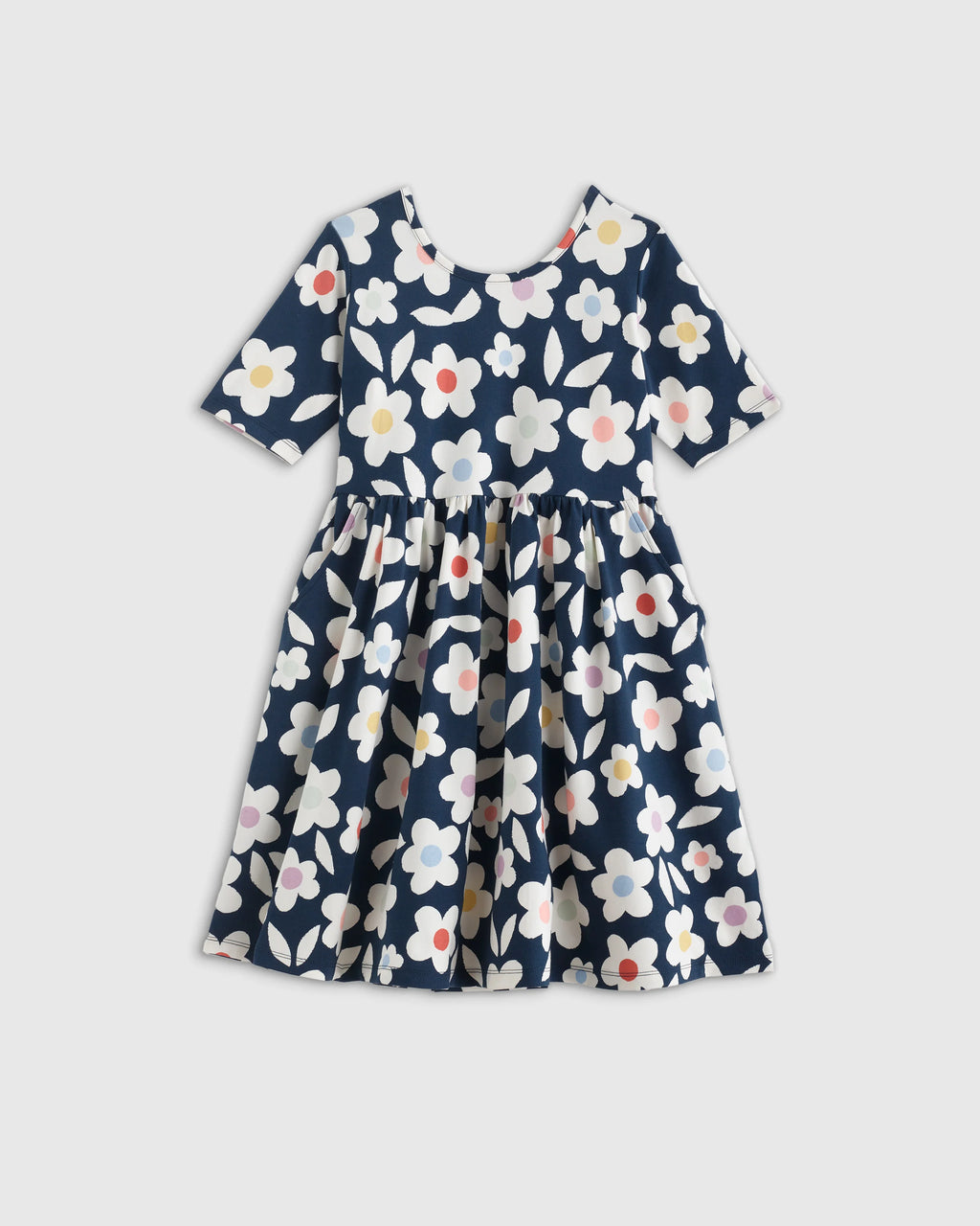 Organic Cotton Skater Dress - 6 / Sweet Cherries
