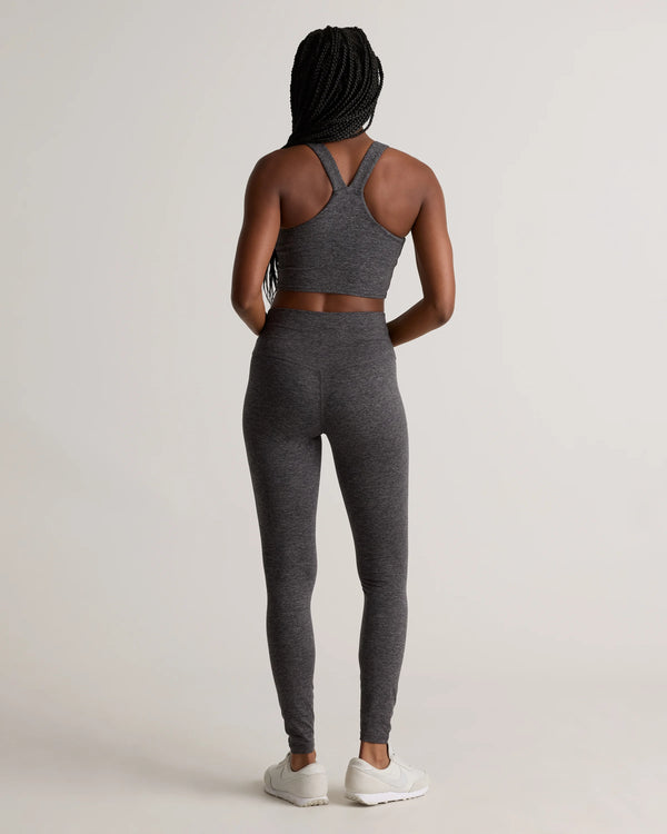 Ultra-Soft V-Neck Cropped Tank - XS / Heather Navy