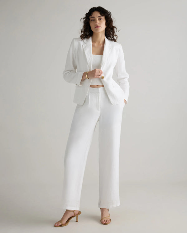 100% European Linen Structured Blazer - XS / French Blue