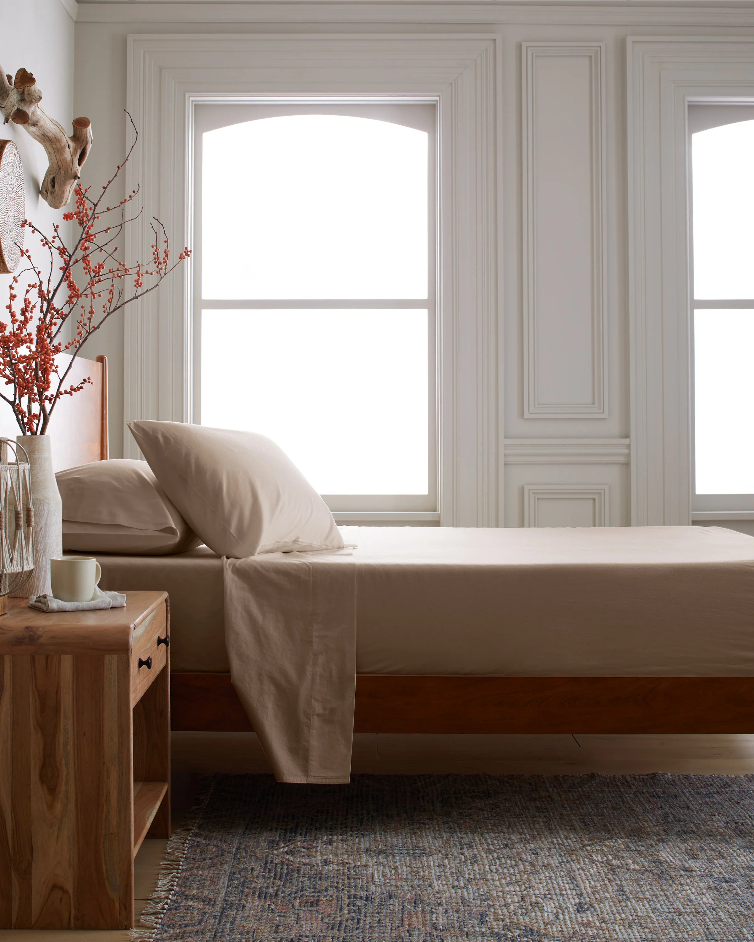 Organic Brushed Cotton Sheet Set - Twin / Toffee Secondary image