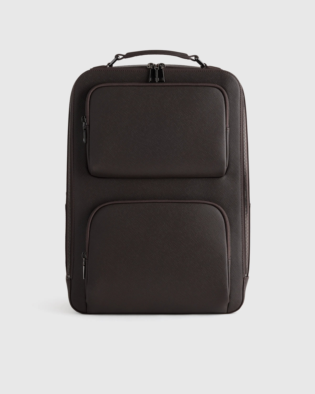 Italian Saffiano Laptop Backpack - One Size / Hickory Main image