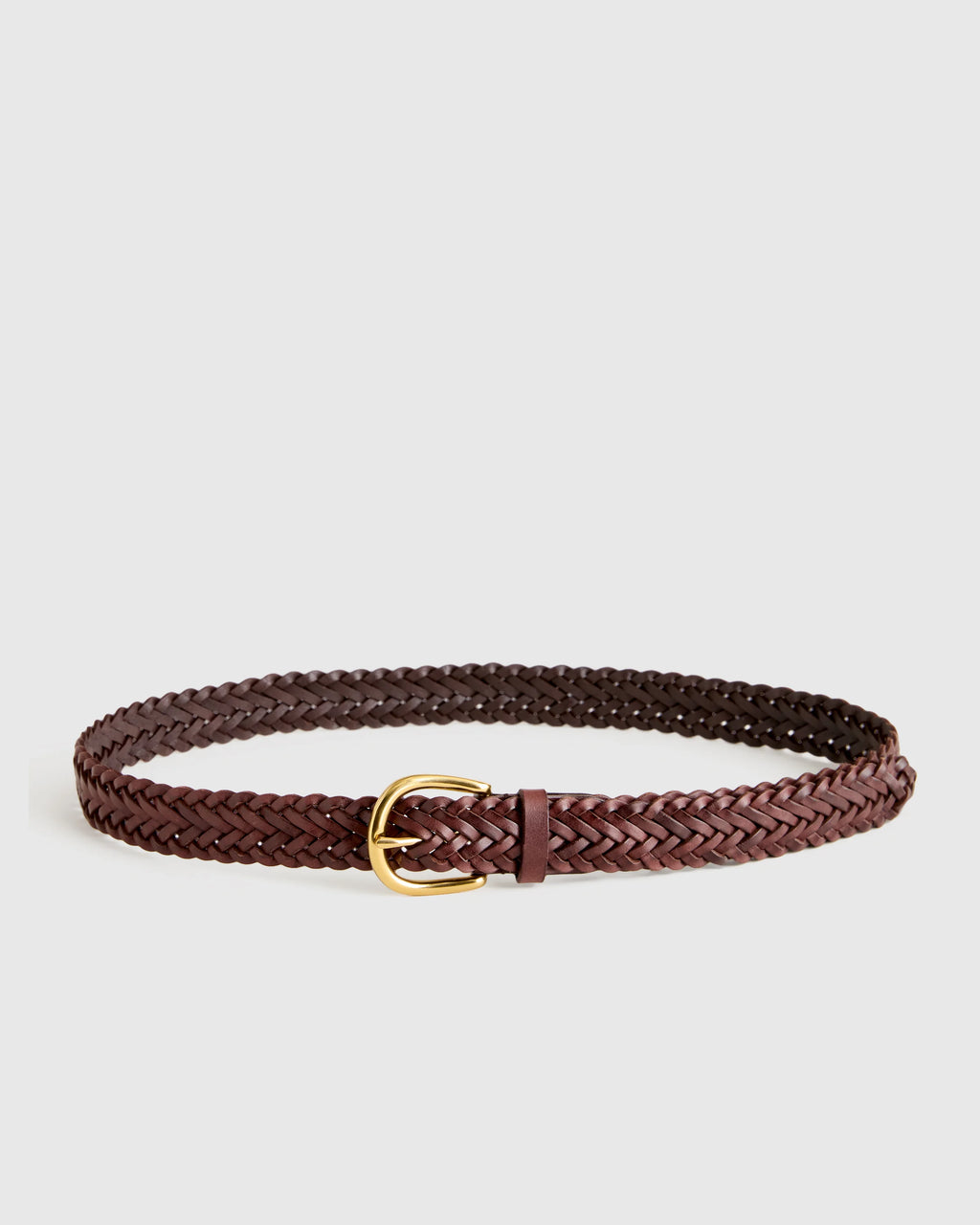 Josie European Leather Braided Belt - XS / Saddle