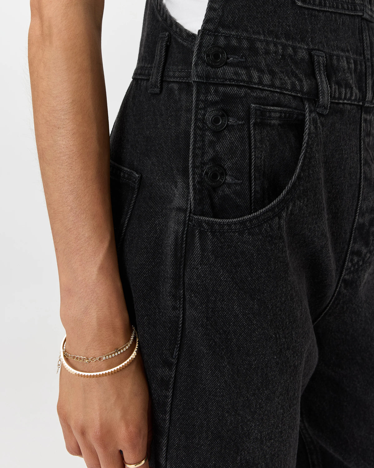 100% Organic Denim Overalls - XS / Mascara Black
