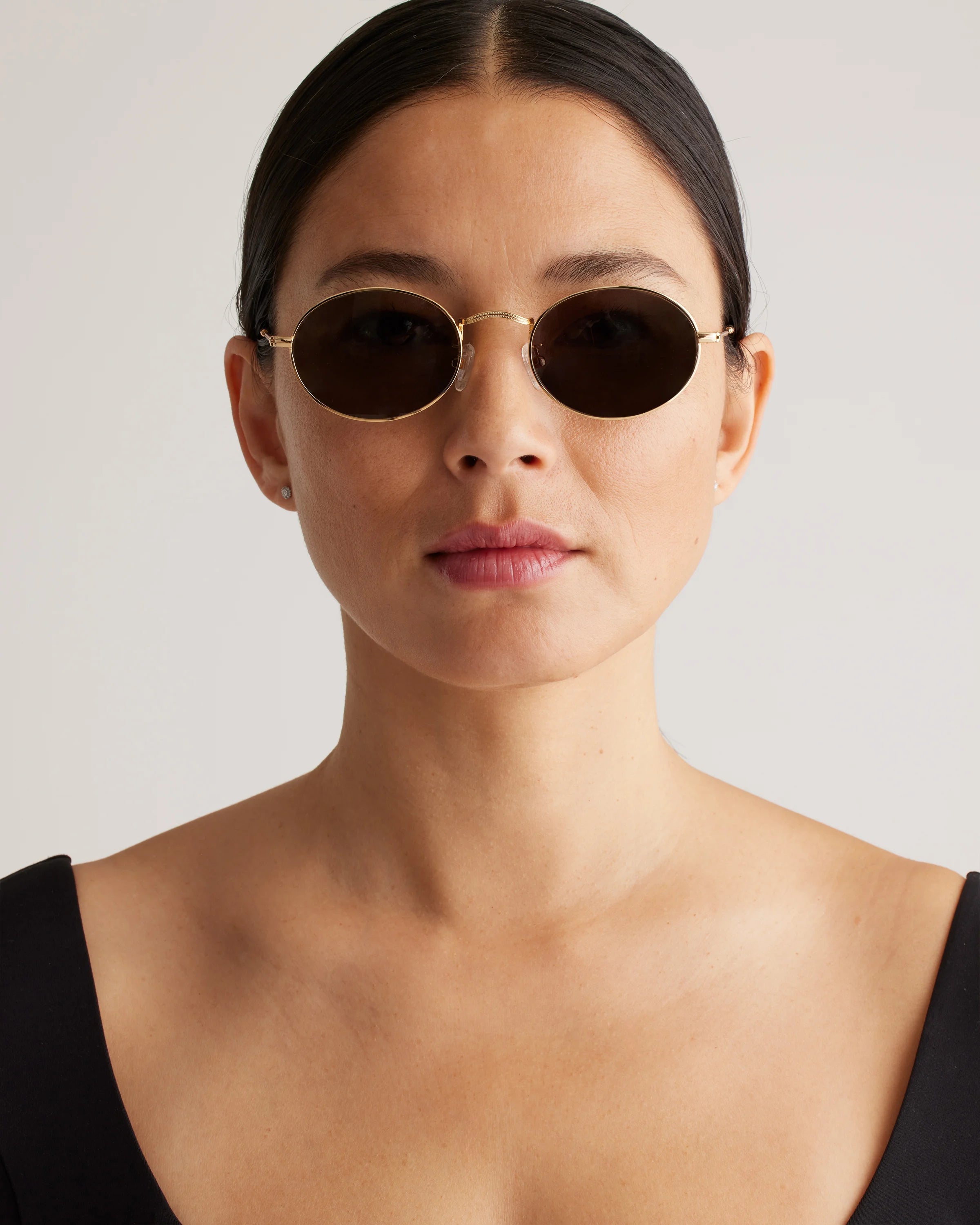 Venice Polarized Stainless Steel Sunglasses - Standard / Gold with Green lens Secondary image