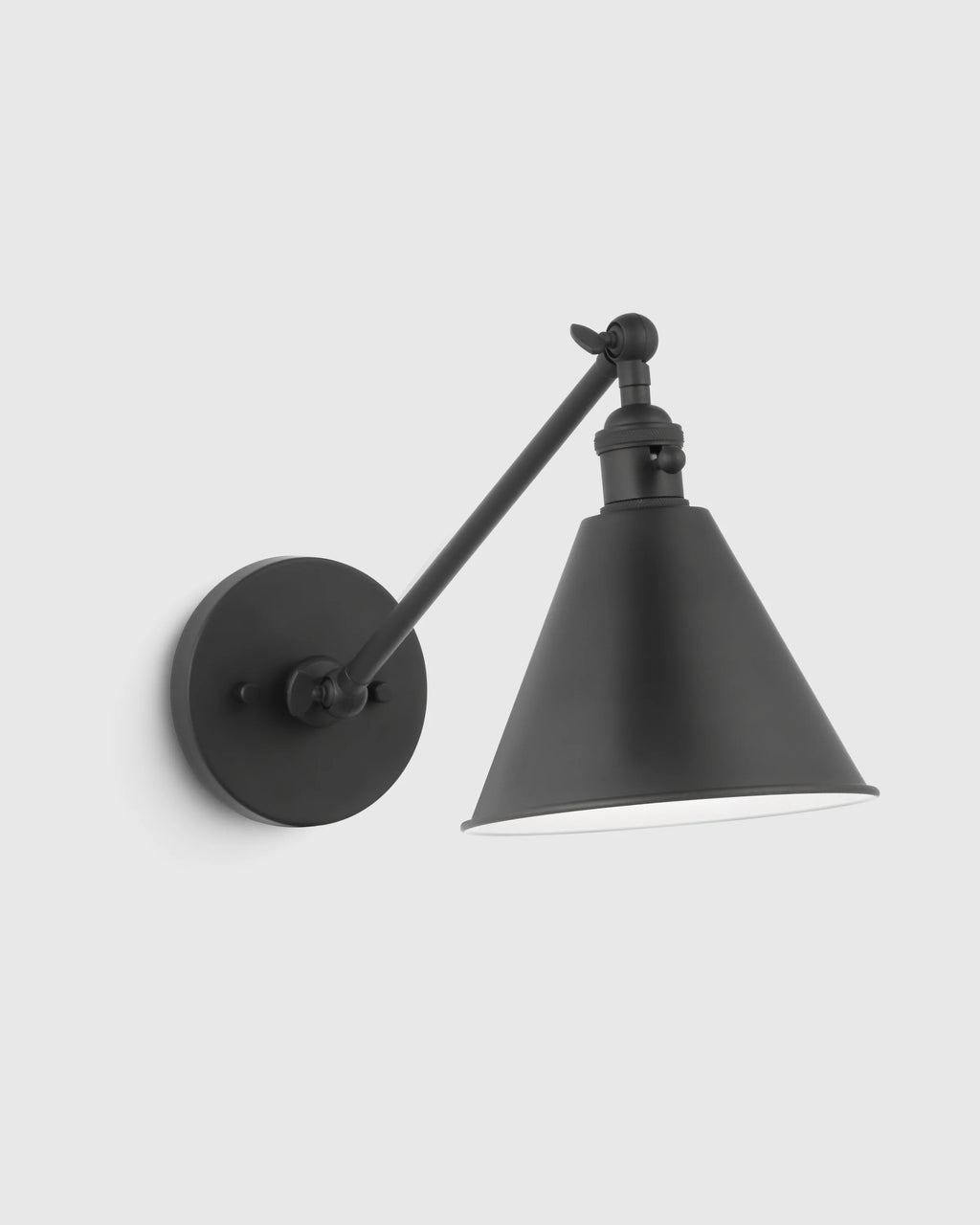Articulating Single Arm Steel Wall Sconce - One Size / Silver