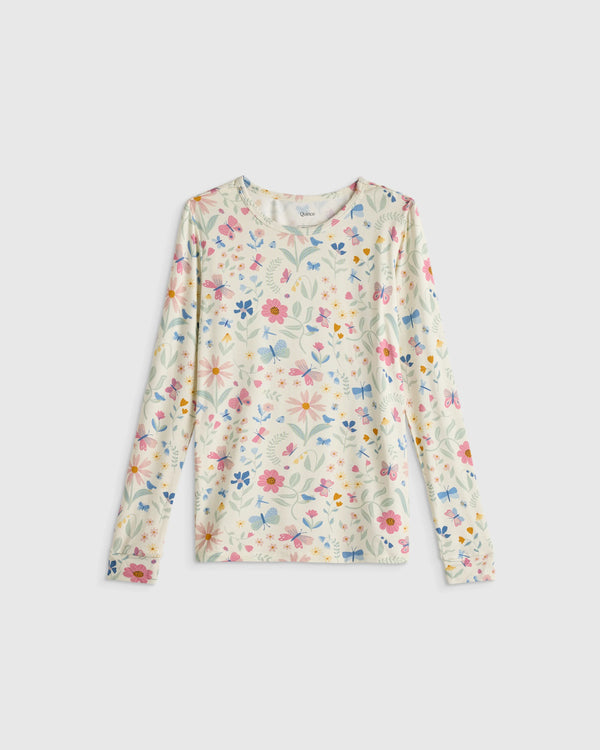 Bamboo Long Sleeve and Pant Pajama Set - 2T / Wildflower Dreams