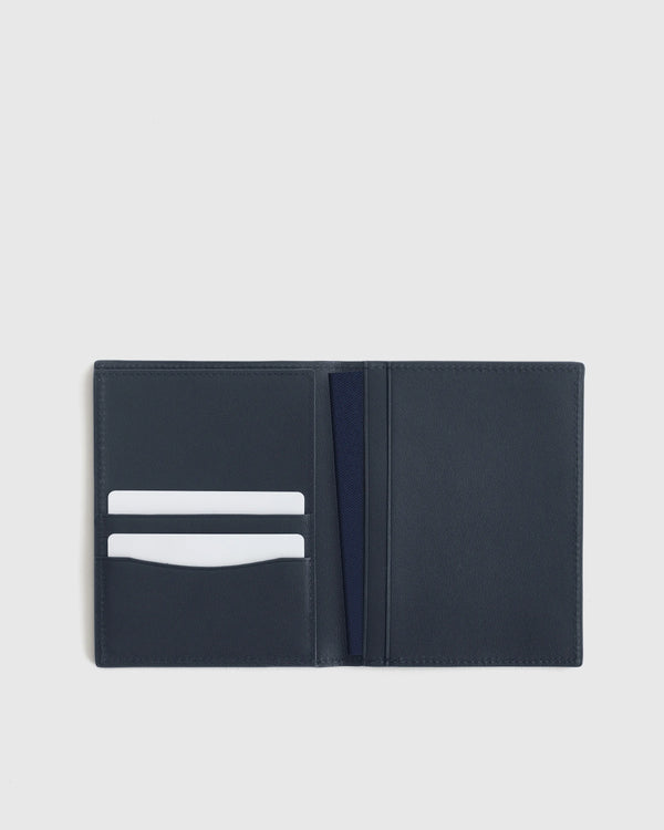 Nappa Leather RFID Blocking Passport Holder - One Size / Cherry Red