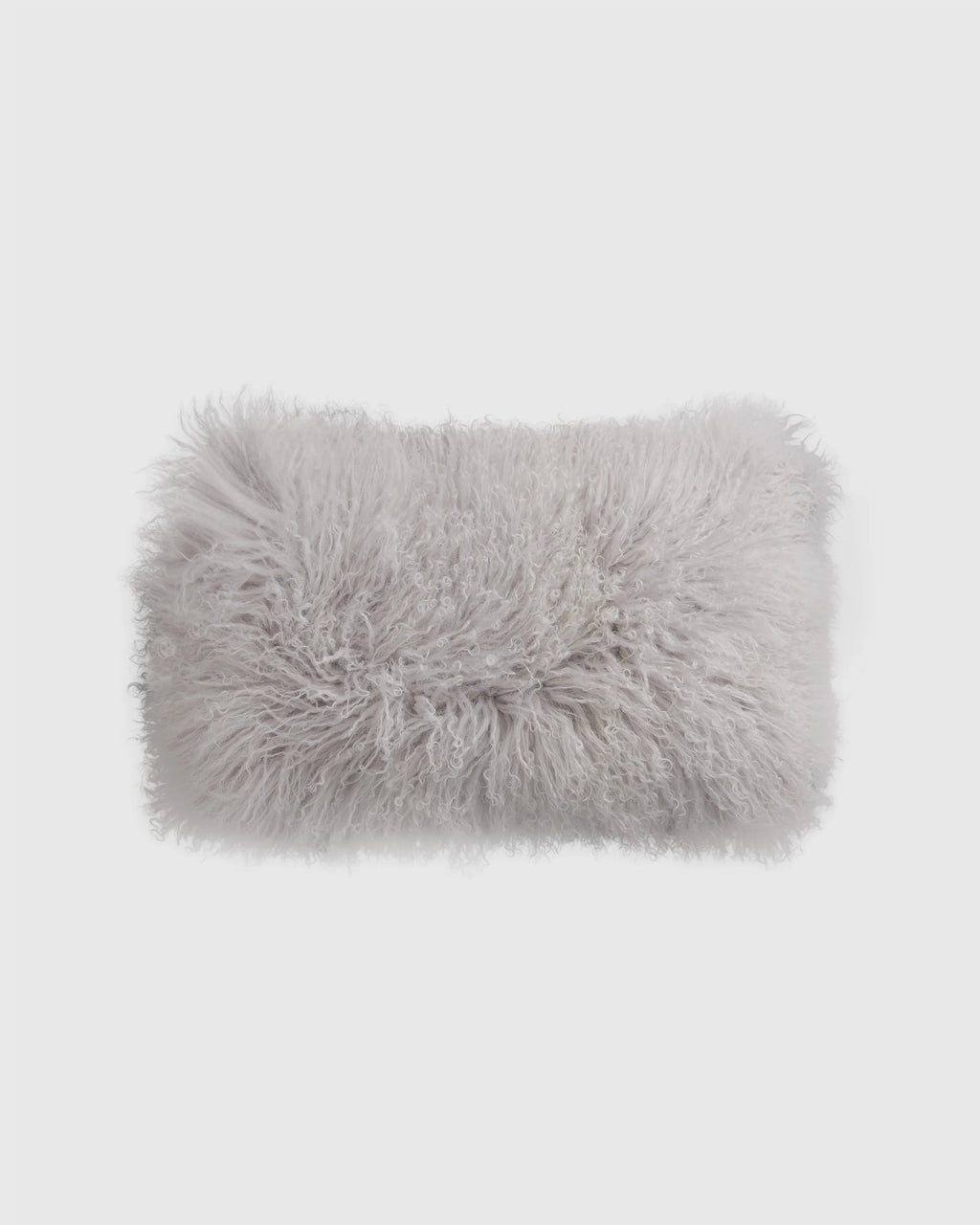 Luxe Mongolian Lamb Lumbar Pillow Cover - 12x20 / Ivory