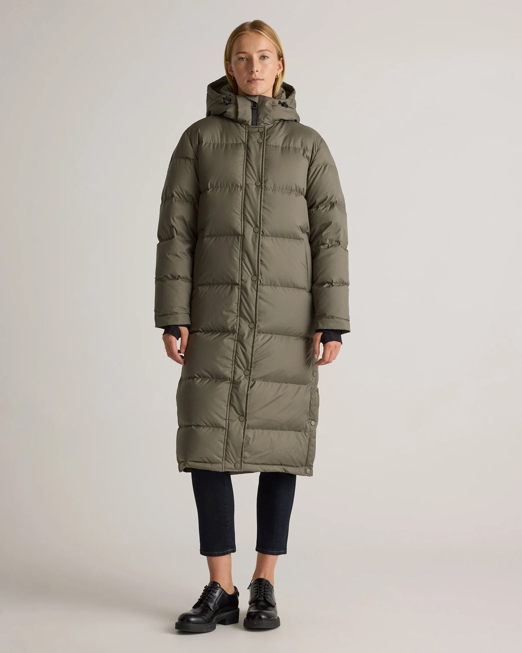 Responsible Down Long Puffer Jacket - XS / Black