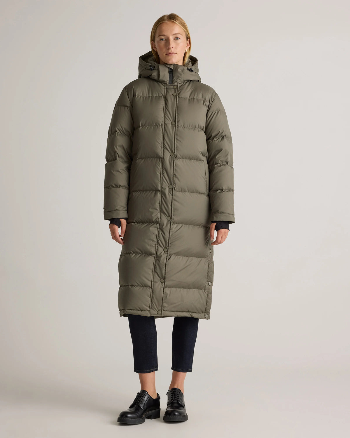 Responsible Down Long Puffer Jacket - XS / Black