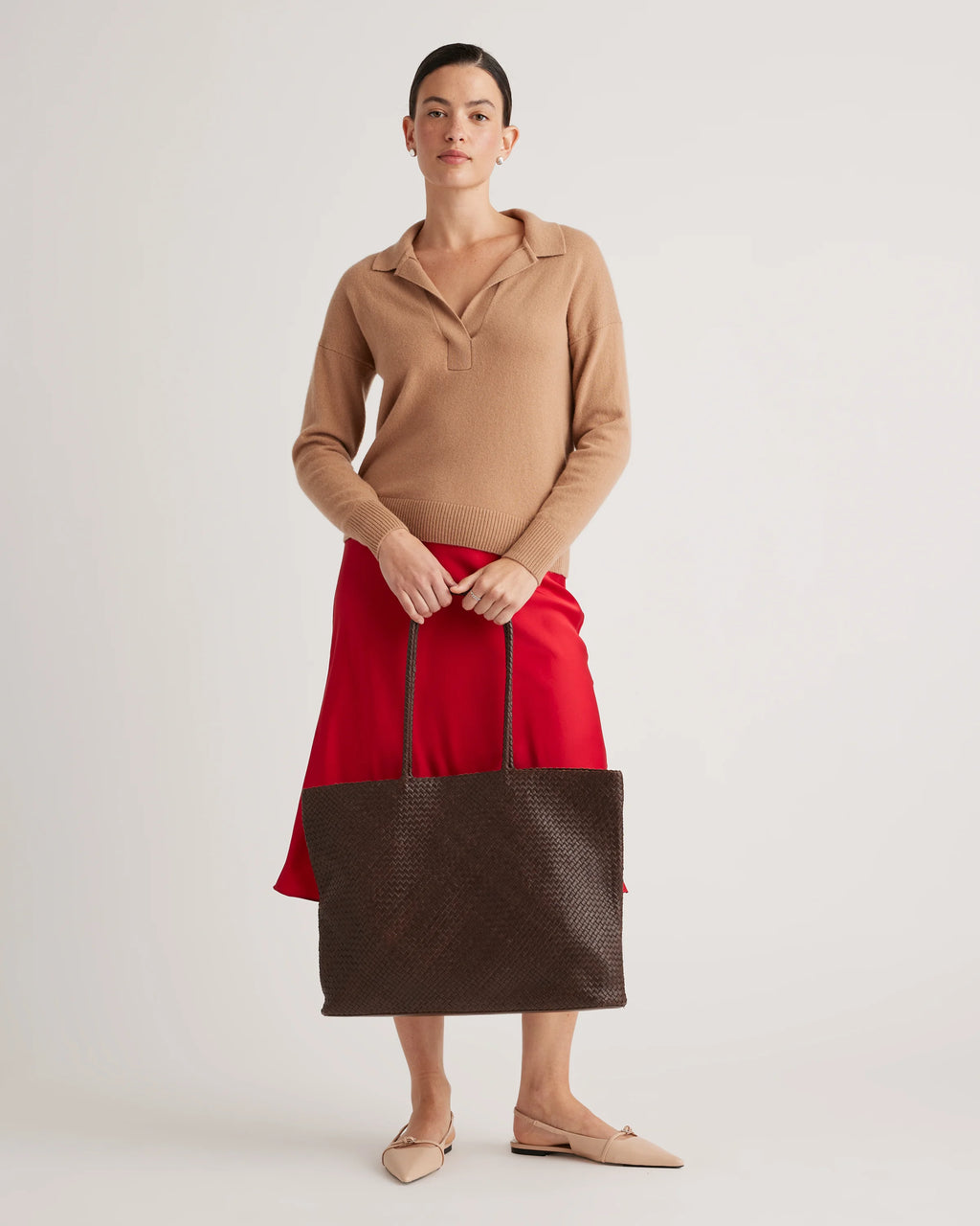 Siena Handwoven Tote - One Size / Taupe