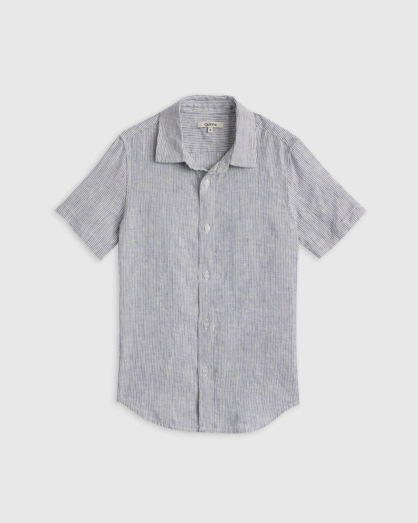 100% European Linen Short Sleeve Shirt - 6 / Flax
