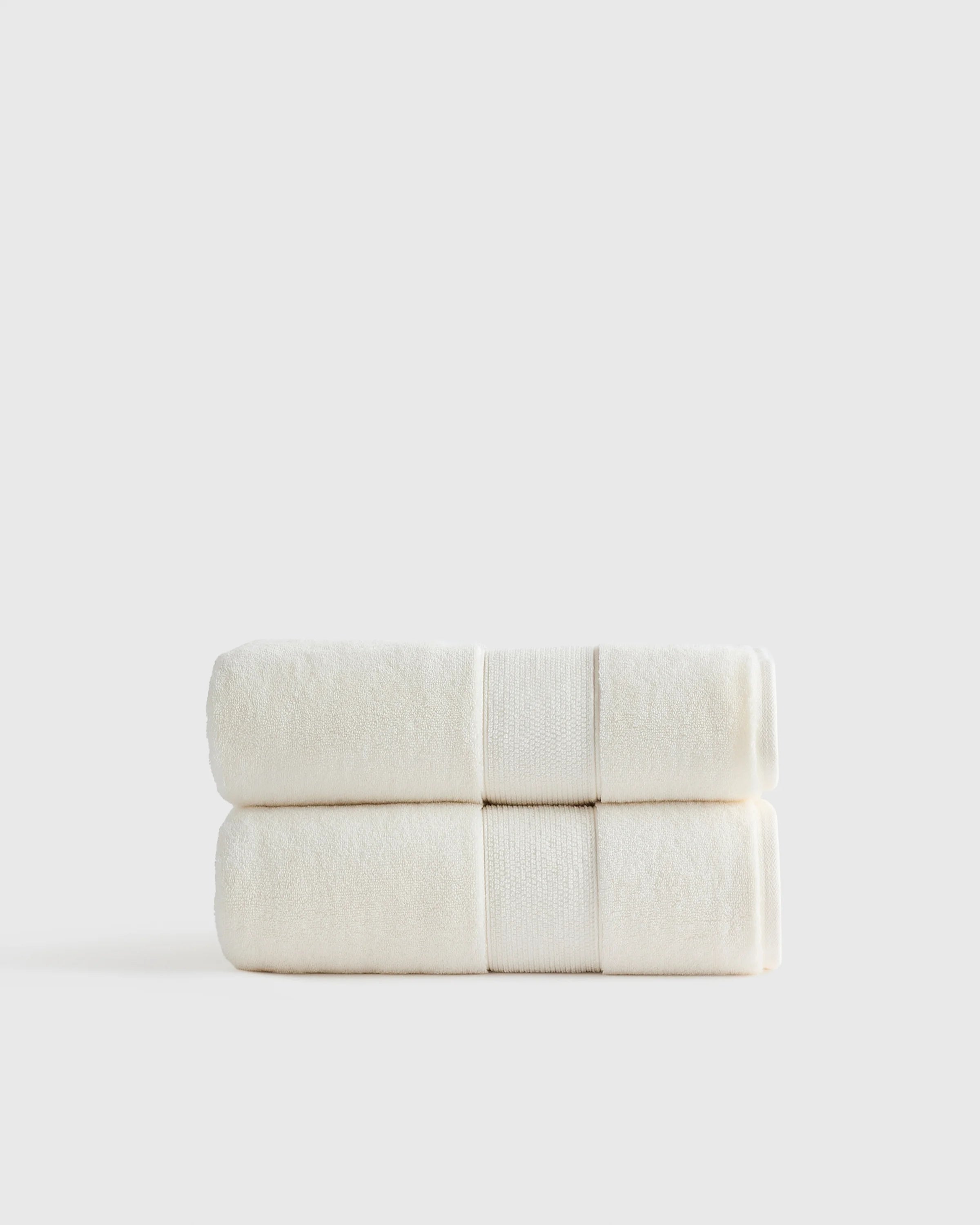Classic Organic Turkish Cotton Bath Towel (Set of 2) - One Size / White Secondary image