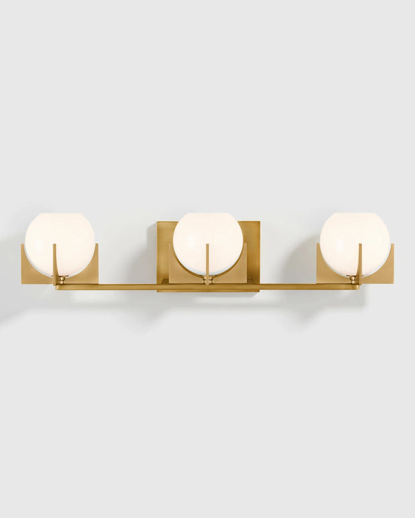 Deco Glass Globe Vanity Sconce - One Size / Brass