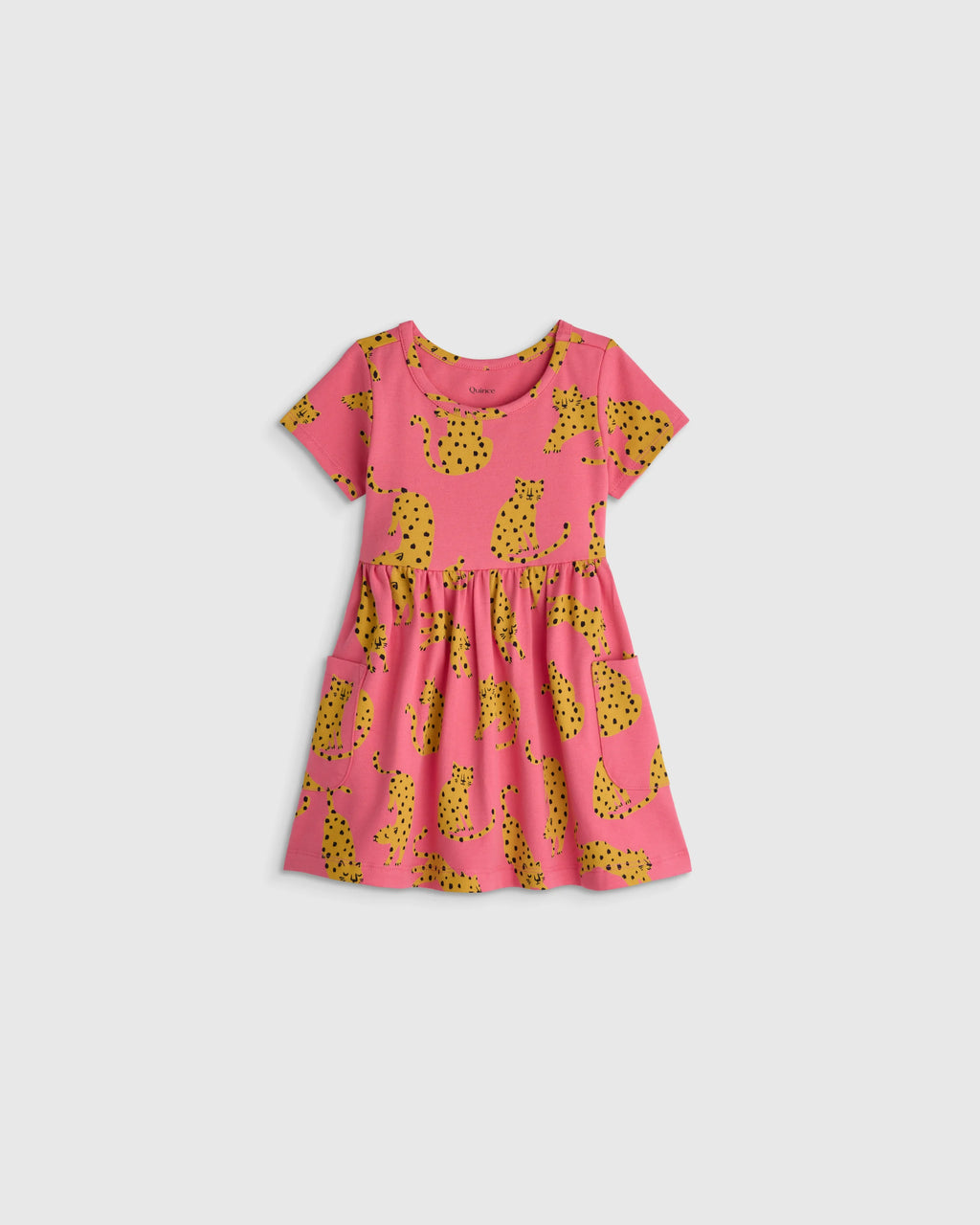 Organic Cotton Fit and Flare Pocket Dress - 12-18M / Cloud Rainbow Stripe