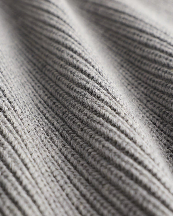 100% Organic Cotton Ribbed Crewneck Sweater - XS / Bahia Blue