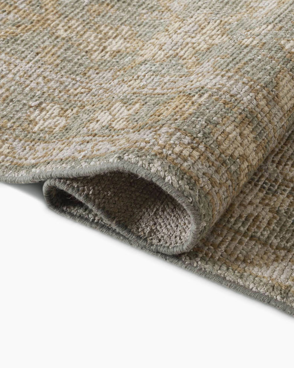 Lena Hand-Knotted Wool Rug - 5' x 8' / Green