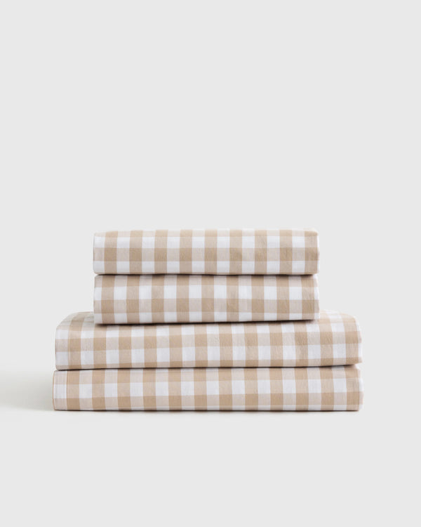Organic Crisp Percale Sheet Set - Twin / White