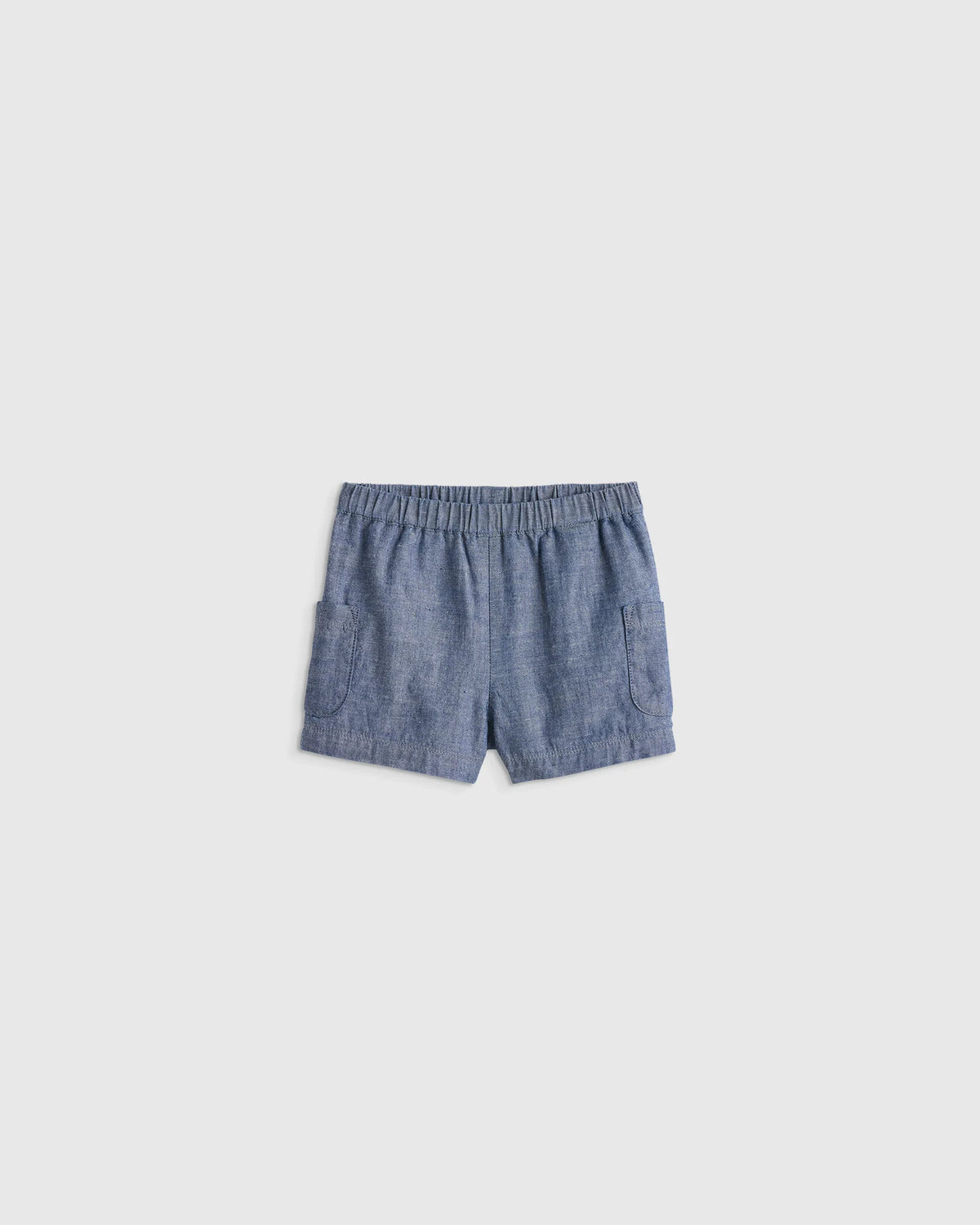 Girls Pull On Chambray Denim Short - 6-9M / Chambray Main image