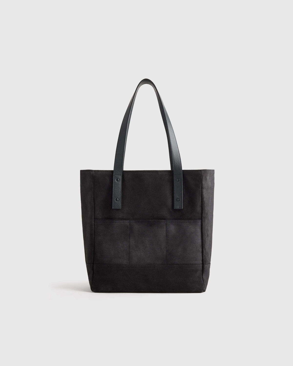 Waxed Canvas Utility Tote - One Size / Black Main image