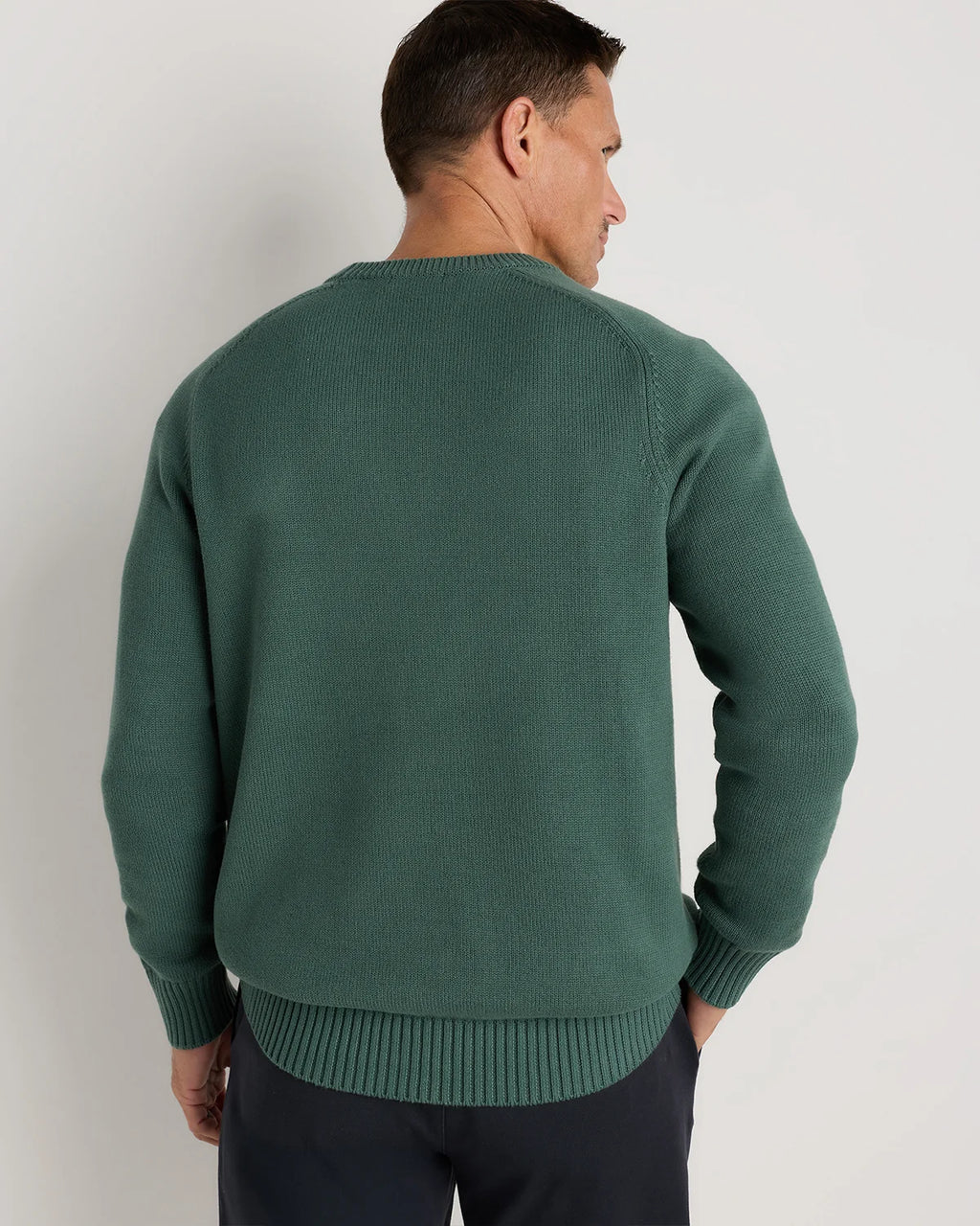 100% Organic Cotton Crewneck Sweater - S / Speckled Beige