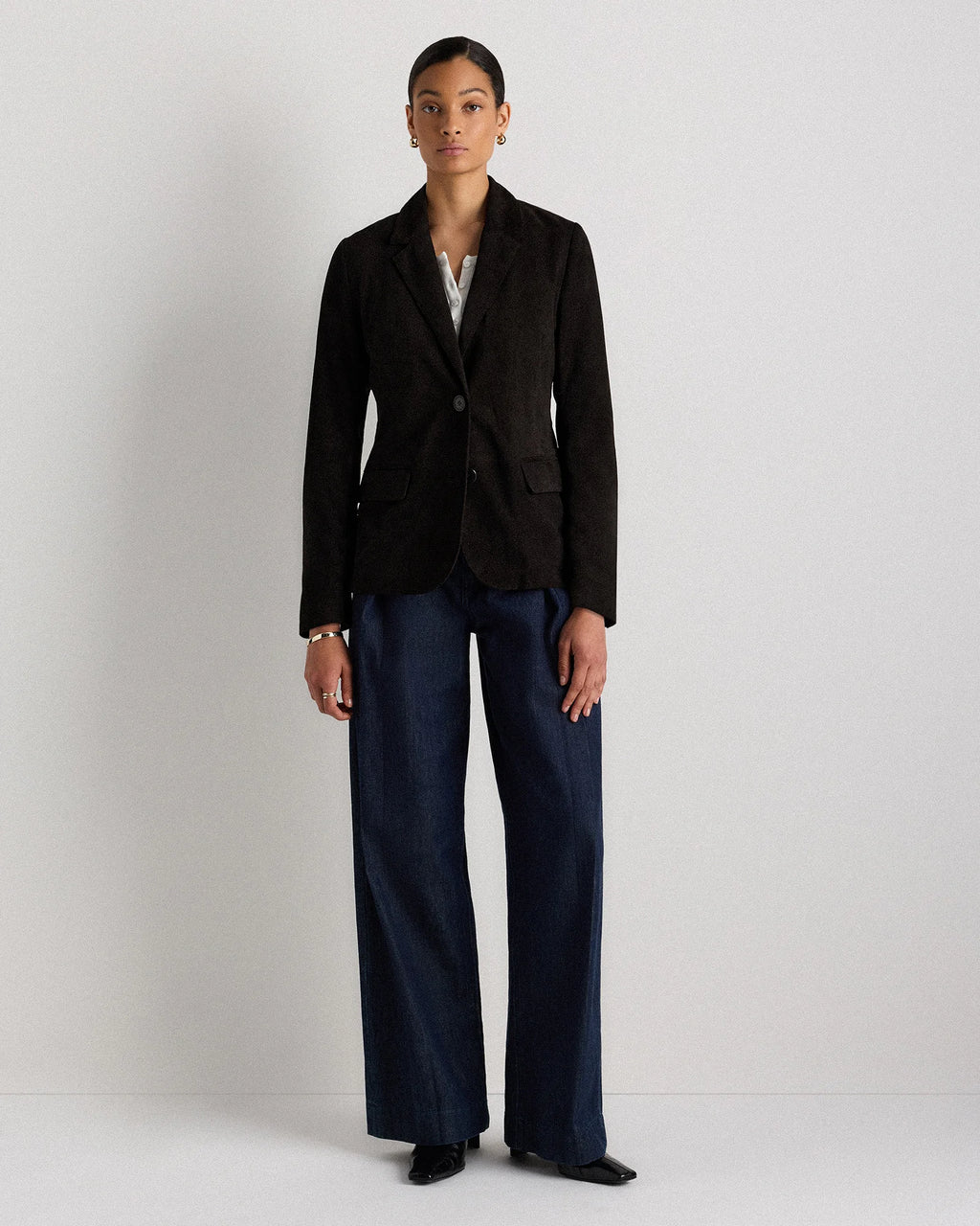 100% Suede Blazer - XS / Espresso Brown
