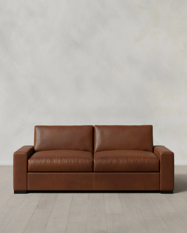 Stillman Sofa in Leather - 7ft / Auburn