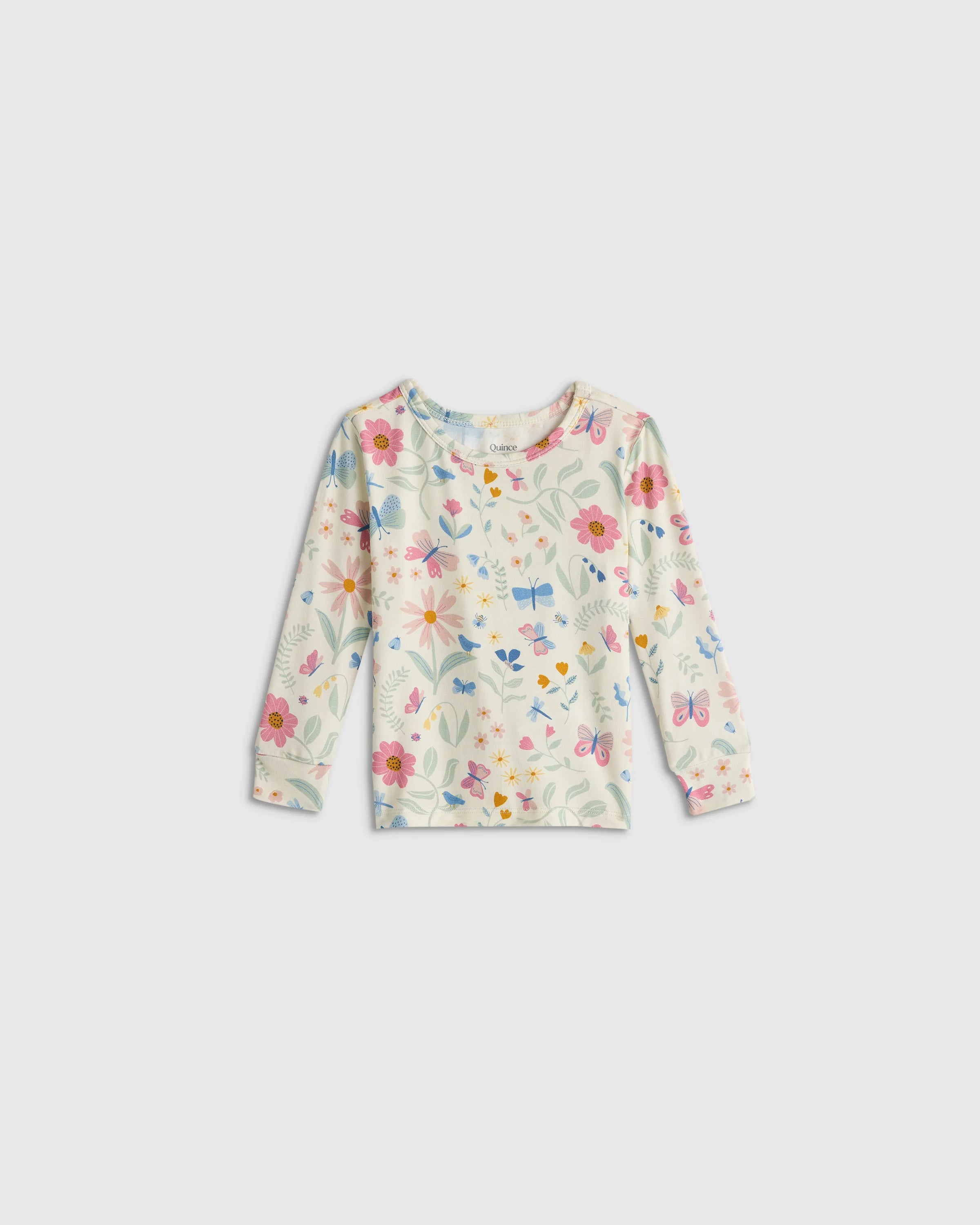 Bamboo Long Sleeve and Pant Pajama Set - 12-18M / Wildflower Dreams Secondary image