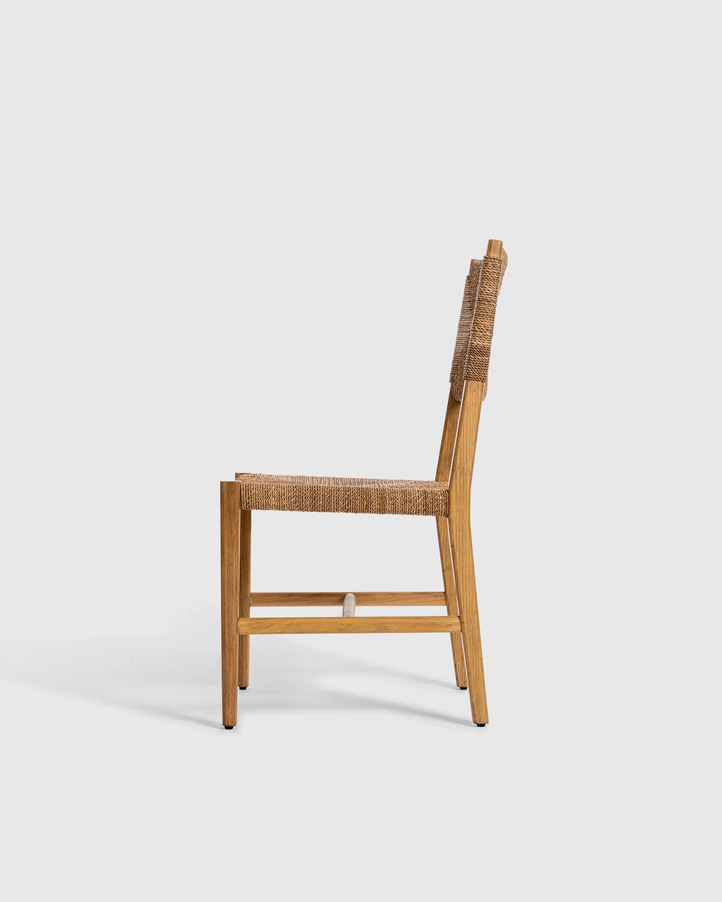 Woven Dining Chair with Solid Oak Frame (Set of 2) - Set of 2 / Golden Tan Secondary image